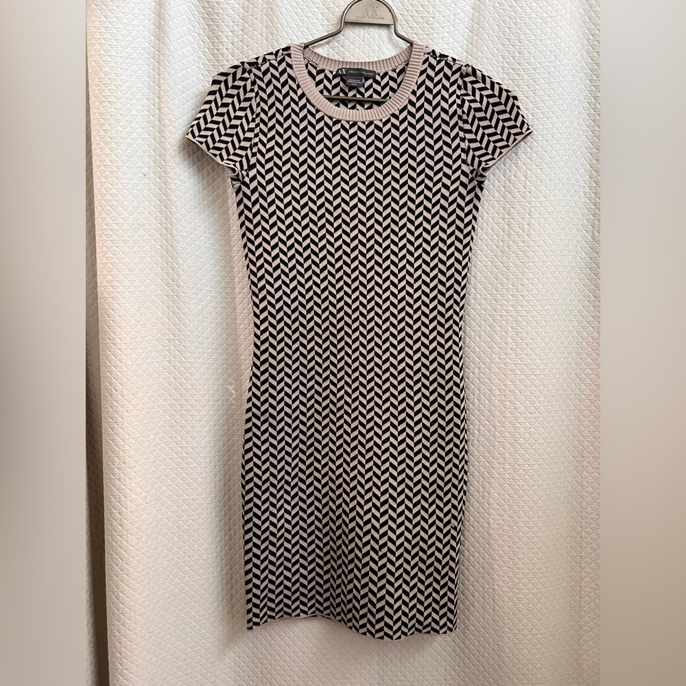 AX Armani Exchange fitted knit dress